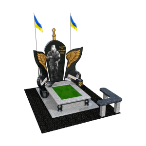 Пам'ятник військовому з крилами