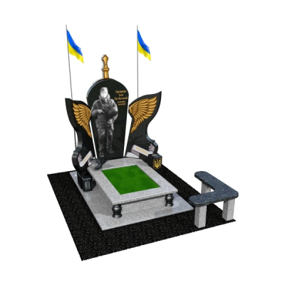 Пам'ятник військовому з крилами