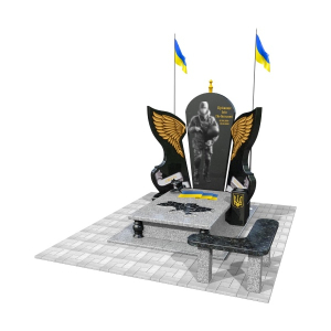Памятник военному с крылами