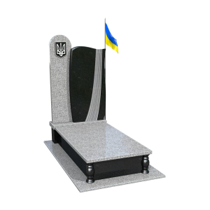 Памятник из серого гранита для военного
