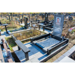 Гранітний пам'ятник з огорожею