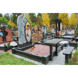 Гранітний пам'ятник з ангелом
