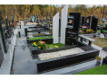 Пам'ятник з білого та чорного граніту 00508