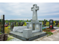 Елітний пам'ятник з сірого граніту 00855